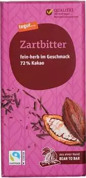 Tegut Zartbitter 72 % Kakao