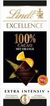 Lindt Excellence 100% Cacao & Orange Extra Intensiv Tafel 50g