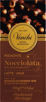 Venchi Vollmilchschokolade mit ganzen Haseln&uuml;ssen 100 g