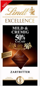Lindt Excellence Mild & Cremig 50% Cacao Feinherb Tafel 100g