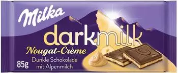 Milka darkmilk Nougat-Crème 85g
