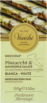 Venchi Weiße Schokolade mitgesalzenen Nüssen 100g