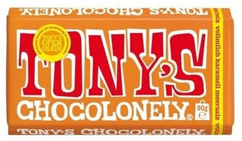 Tony&rsquo;s Chocolonely Vollmilchschokolade Karamell & Meersalz (90g)