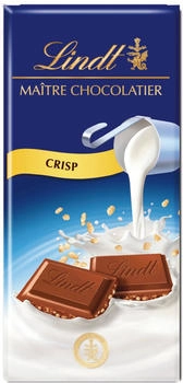 Lindt Ma&icirc;tre Chocolatier Vollmilch Crisp 100g