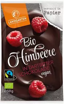 Landgarten Himbeere in Zartbitter-Schokolade
