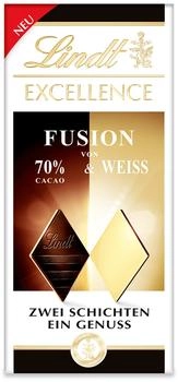 Lindt Excellence Fusion 70% & Weiße Schokolade Tafel 100g
