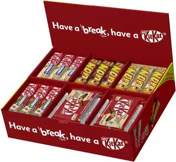 Nestlé Schokoriegel Topseller-Box (64 Stk.)