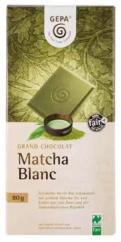 Gepa Grand Chocolate Matcha Blanc 80g