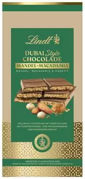 Lindt Dubai Style Chocolade Mandel-Macadamia Tafel 150g