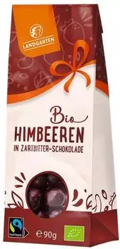 Landgarten Himbeere in Zartbitterschokolade Bio 50g