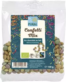 Pural Confetti Mix Mini Schokolinsen Bio 100g