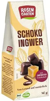 Rosengarten Ingwer in Zartbitterschokolade Bio 80g