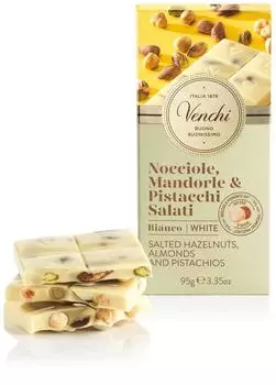 Venchi Wei&szlig;e Schokolade mit gesalzenen N&uuml;ssen 95g