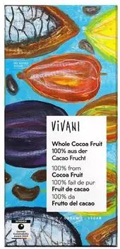 Vivani Whole Cocoa Fruit Schokolade 100% Bio 80g