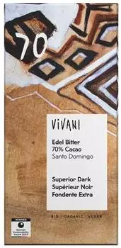Vivani Edel Bitter 70% Kakao Bio 80g