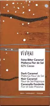 Vivani Feine Bitter Caramel Mallorca Flor de Sal 62% Bio 80g