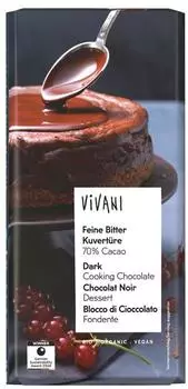 Vivani Feine Bitter Kuvert&uuml;re 70% Kakao Bio 150g