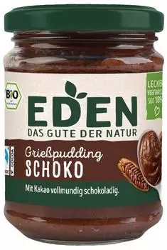 Eden Grießpudding Schoko im Glas Bio 450g