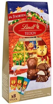 Lindt Teddy Mischung 79g - Schokofiguren - Deutschland - Weihnachtsfiguren