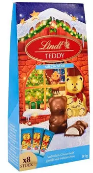 Lindt Teddy Milchcrème 81g - Schokofiguren - Deutschland - Weihnachtsfiguren