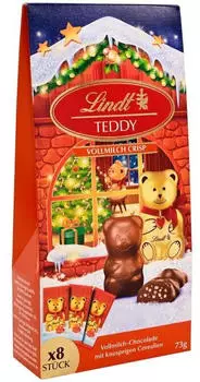 Lindt Teddy Vollmilch Crisp 73g - Schokofiguren - Deutschland - Weihnachtsfiguren