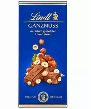 Lindt Ganznuss Vollmilch Tafel 100g