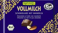 Rapunzel Vollmilch Schokolade mit ganzen Mandeln HIH
