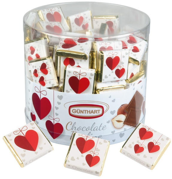 Günthart 135 Schokoladen Napolitains mit roten Herzen (945g)