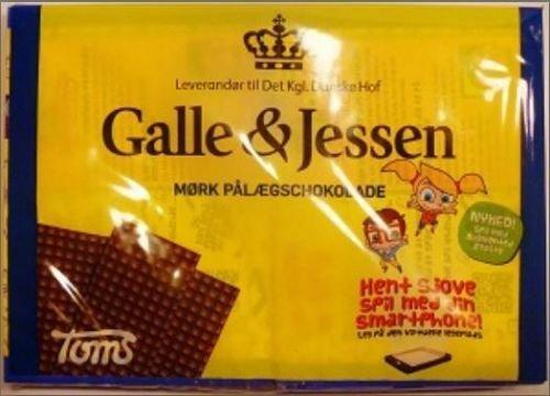 Galle & Jessen Mørk Pålægschokolade - Bitterschokolade-Täfelchen (2x108g)