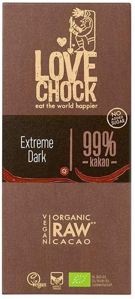Lovechock 99% Kakao bio rohe Schokolade (70g)