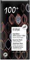 Vivani Edel Bitter 100% + Nibs Schokolade