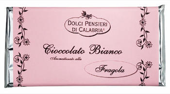 Dolci Pensieri di Calabria Dolci Pensieri Weiße Schokolade mit Erdbeeren (100g)