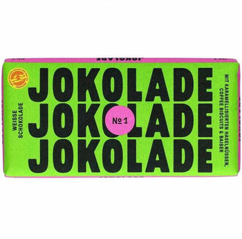 Jokolade No1 Weiße Schokolade mit karamellisierten Haselnüssen, Coffee Biscuits & Baiser (150 g)