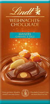 Lindt Weihnachts-Chocolade Mandel, Caramel & Salz Tafel (100g)