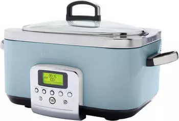 GreenPan Elite Slowcooker 6 Liter Blue