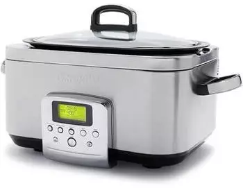 GreenPan Elite Slowcooker 6 Liter edelstahl