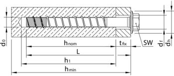 Heco MULTI-MONTI-plus SS A4 mit Scheibe blank Spitze phosphatiert 10x105 25 Stück (56621)