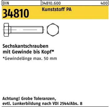 Industrial Quality Supplies Sechskantschrauben M 6 x 16 S 200 Stck. (348106000060016)