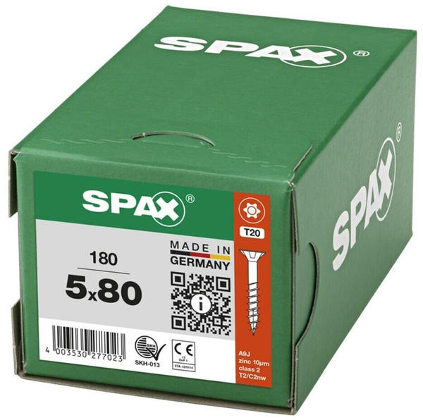 Spax Universalschraube 5,0 x 80 mm 180 Stck. (8000000277023)