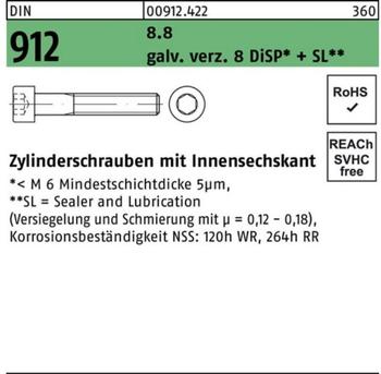 Industrial Quality Supplies Zylinderkopf-Schaftschraube 8.8 M 10 x 50 Stck. 100 (9124220100050)
