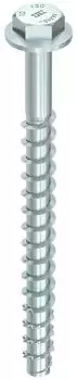 Heco MULTI-MONTI-plus Betonschrauben 10x80 SW-13 Sechskantkopf angepresste Scheibe Stahl verzinkt 25 St&uuml;ck (48403)