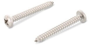 RVS Edelstahl Linsenkopf-Blechschrauben mit Kreuzschlitz DIN 7981 A2 C 4,8X50 H (200 Stück)