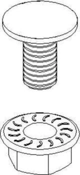 Niedax Flachrundschraube M6x12mm verzinkt (FLM6X12)