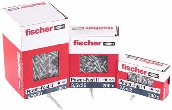 Fischer PowerFast II Spanplattenschraube 3,5 x 30 mm TX20 Vollgewinde verzinkt (670102)