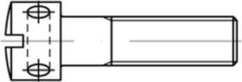 Industrial Quality Supplies Zylinderkopf-Kreuzlochschraube M6x16 Stahl 5.8 galvanisch verzinkt Schlitz (004045100060016)