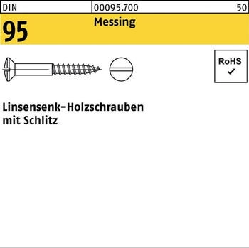 Theo Schrauben Linsensenkkopf-Holzschraube DIN 95 Schlitz 2,5x16 Messing (000957000025016)