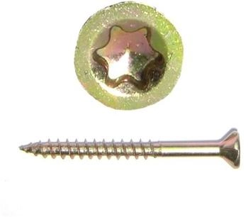 Reisser-Schraubentechnik Spanplattenschrauben Senkkopf TX25 4,5x60 Teilgewinde gelb verzinkt (50135/4)