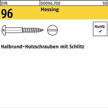 REYHER Halbrund-Holzschrauben Schlitz 2,5x20 Messing (000967000025020)