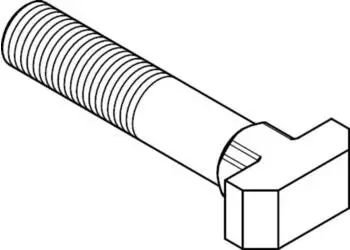 Industrial Quality Supplies Hammerschraube DIN 186 Form B Vierkant mit 6-kantmutter M20x120 Stahl 4.6 (001864020200120)