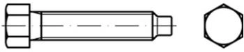 Theo Schrauben Sechskantschraube DIN 561 mit Zapfen BM 8 x 30 Stahl 8.8 blank (005618020080030)